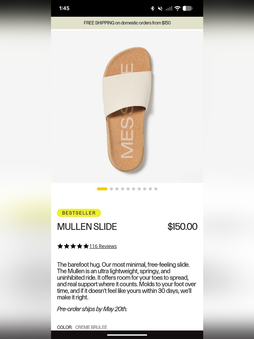 Message Mullen Slide Sandal in Cream